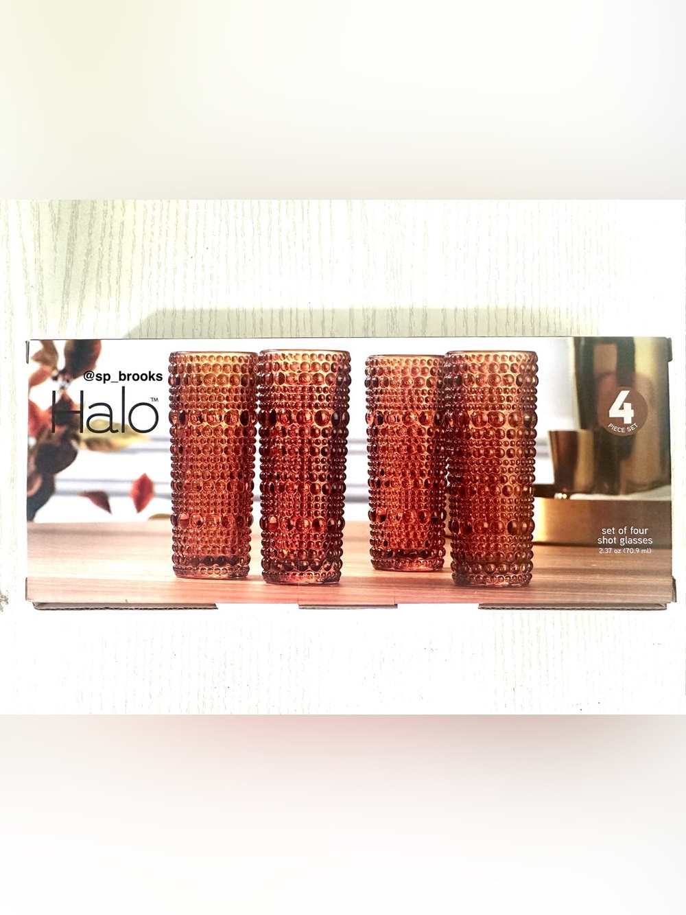 🎁HALO Shot Glasses - Set of 4 - 2.37 ozs. - Glass Drinkware
